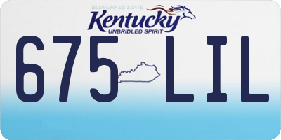 KY license plate 675LIL