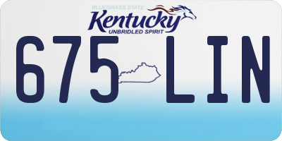KY license plate 675LIN