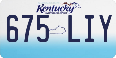 KY license plate 675LIY