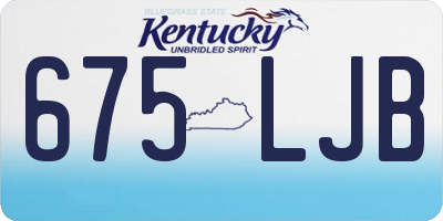 KY license plate 675LJB