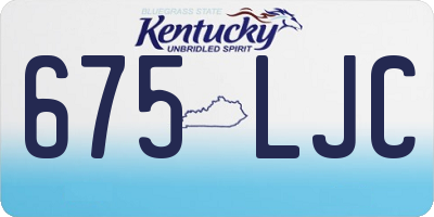 KY license plate 675LJC
