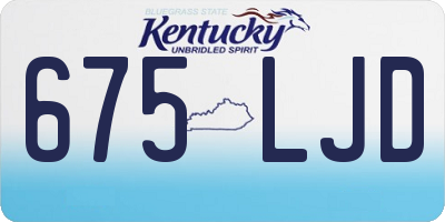 KY license plate 675LJD
