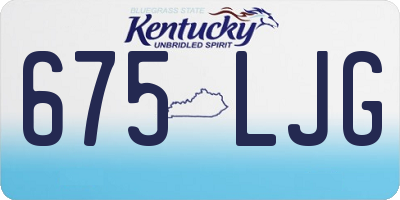 KY license plate 675LJG