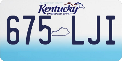 KY license plate 675LJI