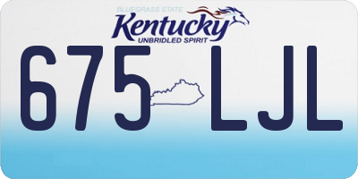 KY license plate 675LJL