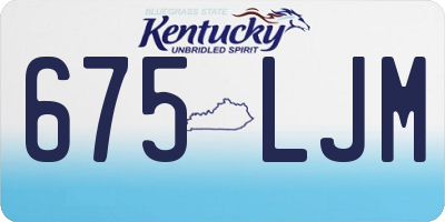 KY license plate 675LJM