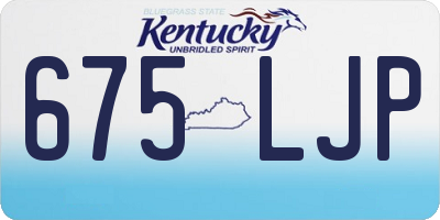 KY license plate 675LJP