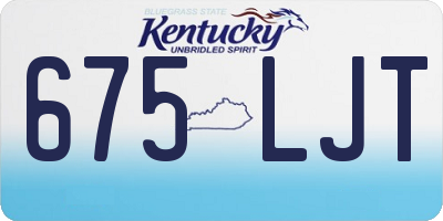 KY license plate 675LJT