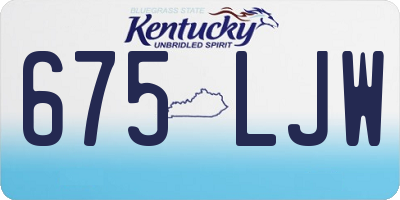 KY license plate 675LJW