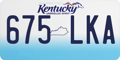 KY license plate 675LKA