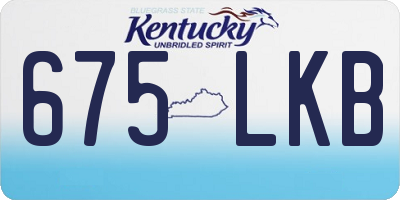 KY license plate 675LKB
