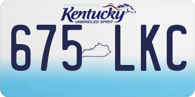 KY license plate 675LKC