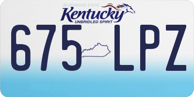 KY license plate 675LPZ