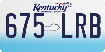 KY license plate 675LRB