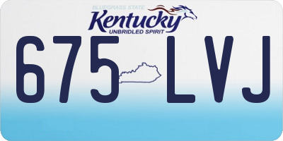 KY license plate 675LVJ
