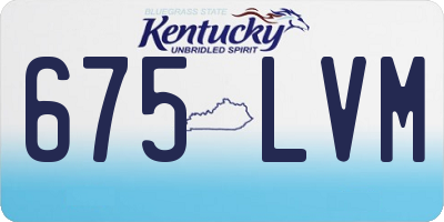KY license plate 675LVM