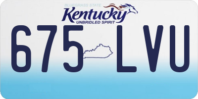 KY license plate 675LVU