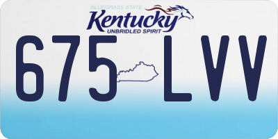 KY license plate 675LVV