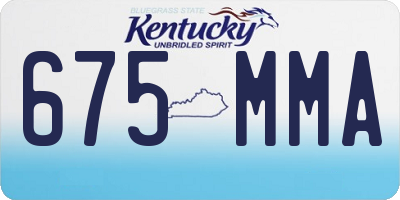 KY license plate 675MMA