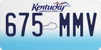 KY license plate 675MMV