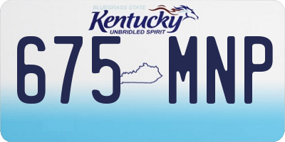 KY license plate 675MNP