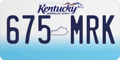 KY license plate 675MRK
