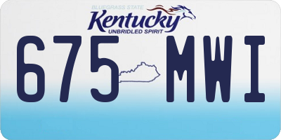 KY license plate 675MWI