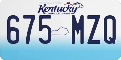KY license plate 675MZQ