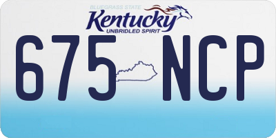 KY license plate 675NCP
