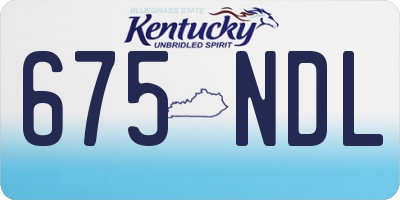 KY license plate 675NDL