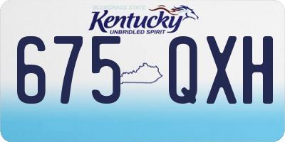 KY license plate 675QXH