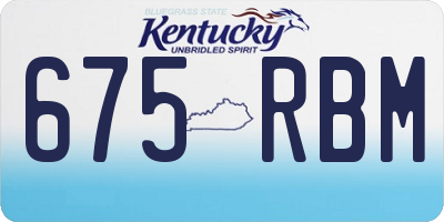 KY license plate 675RBM