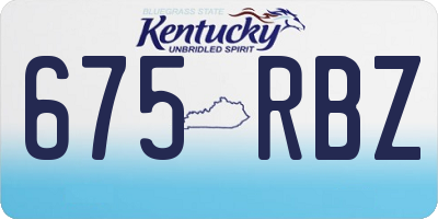 KY license plate 675RBZ