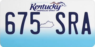 KY license plate 675SRA