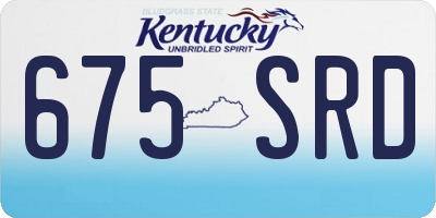 KY license plate 675SRD