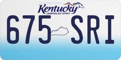 KY license plate 675SRI