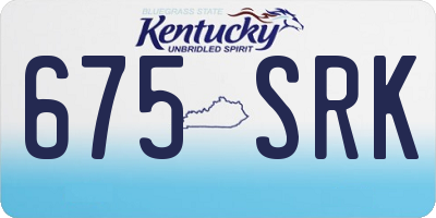 KY license plate 675SRK
