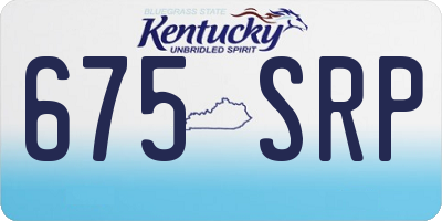 KY license plate 675SRP