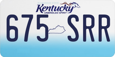 KY license plate 675SRR