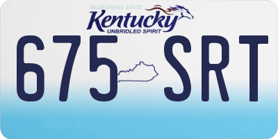 KY license plate 675SRT