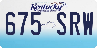 KY license plate 675SRW