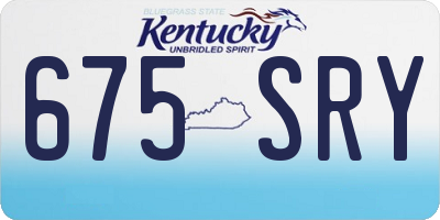 KY license plate 675SRY