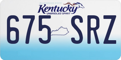 KY license plate 675SRZ