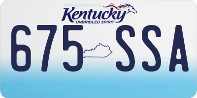 KY license plate 675SSA