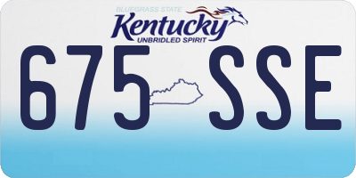 KY license plate 675SSE