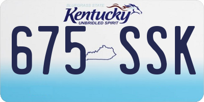 KY license plate 675SSK