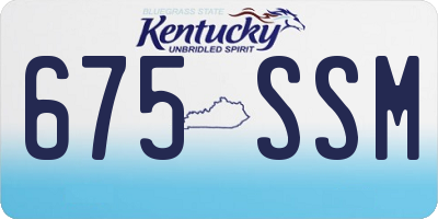 KY license plate 675SSM