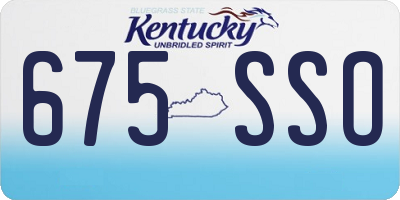 KY license plate 675SSO