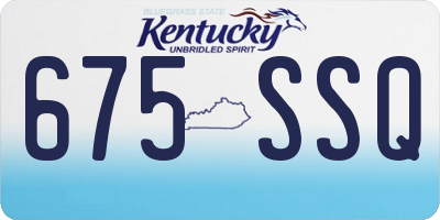 KY license plate 675SSQ
