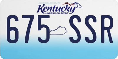KY license plate 675SSR